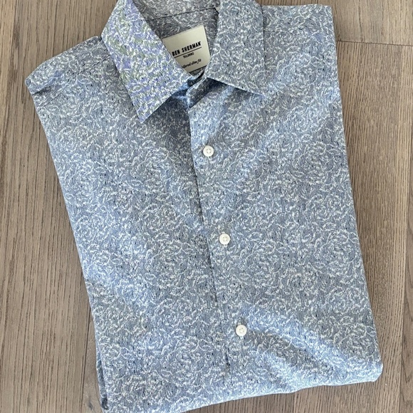 Ben Sherman Slim Fit Tailored Dress Shirt - Blue/White 15 (32-33) - Picture 1 of 10